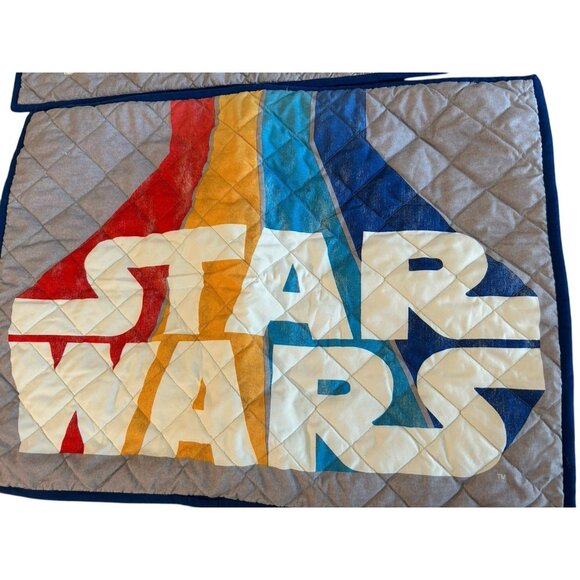 Star Wars 40th Anniversary Standard Quilted Pillow Case Set 2 Logo Gray Blue - Picture 5 of 6